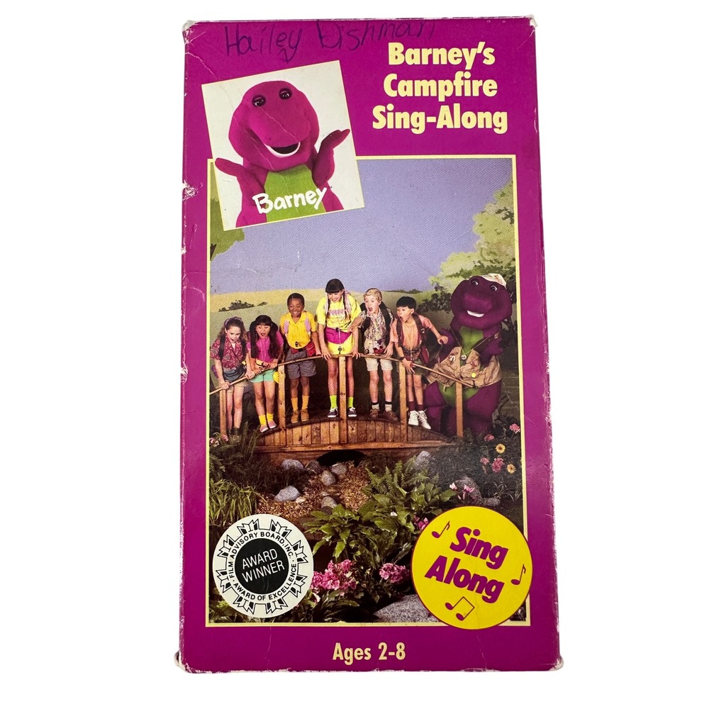 Barney's Campfire Sing-Along VHS 1990 The Lyons Group 98051 Untested
